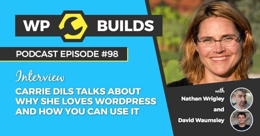 98 - Carrie Dils talks about why she loves WordPress and how you can use it